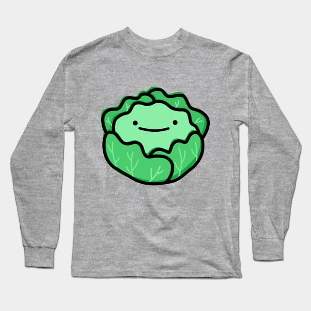 Cute Lettuce Long Sleeve T-Shirt by happyfruitsart